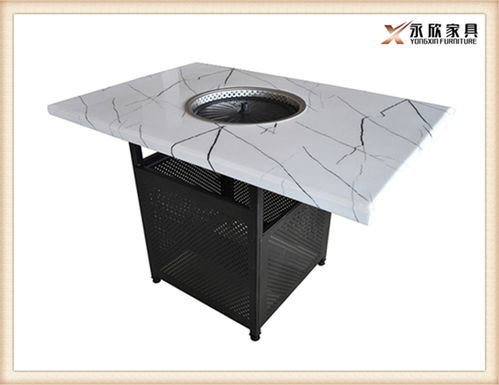 云城區(qū)火鍋店家具 云浮復(fù)古鋼木火鍋桌子