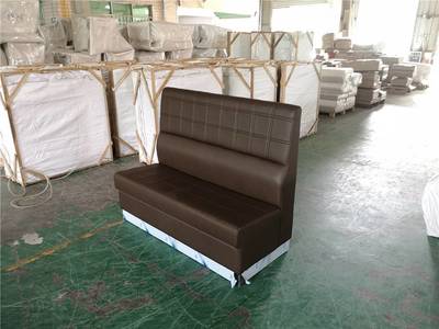 甜品店長條軟包座椅定做,廣州軟體家具加工廠