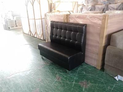 甜品店長條軟包座椅定做,廣州軟體家具加工廠